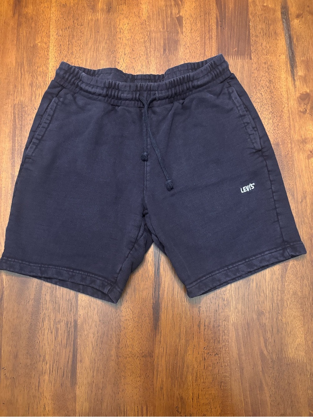 Levi's Men's Black Cotton Drawstring Athletic Shorts